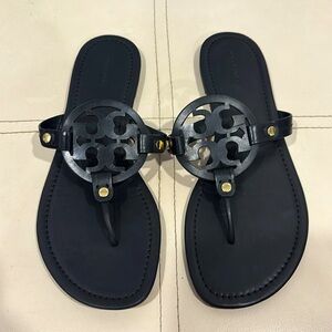 Brand New Black Tory Burch Miller Thong Sandal